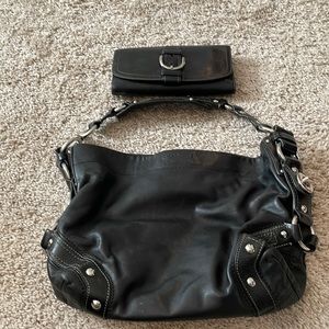 BLACK COACH PURSE AND WALLET